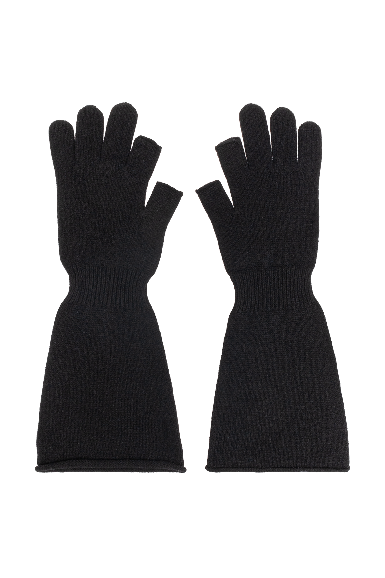 Black Long gloves Rick Owens - SchaferandweinerShops SX